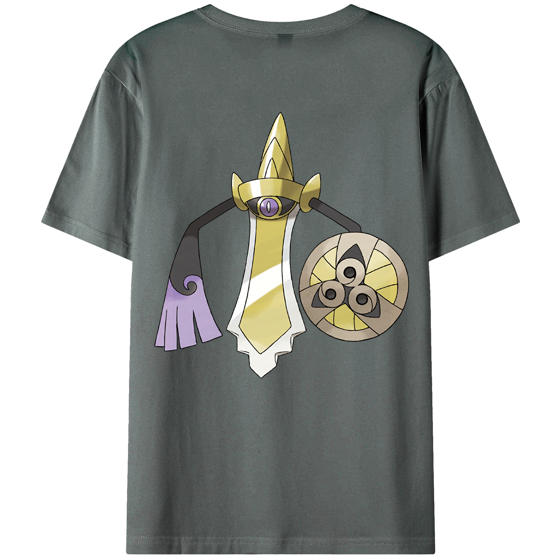 （画像用） ポケットモンスター Pokémon 綿100％ メンズ半袖Tシャツ（バックプリント） 通気性